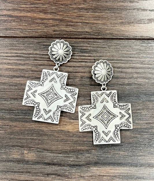 Aztec Post Earrings