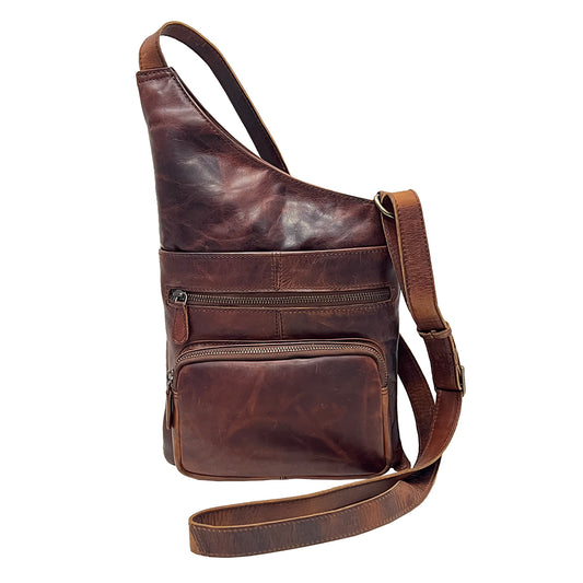Genuine Leather Honey Brown Sling Bag