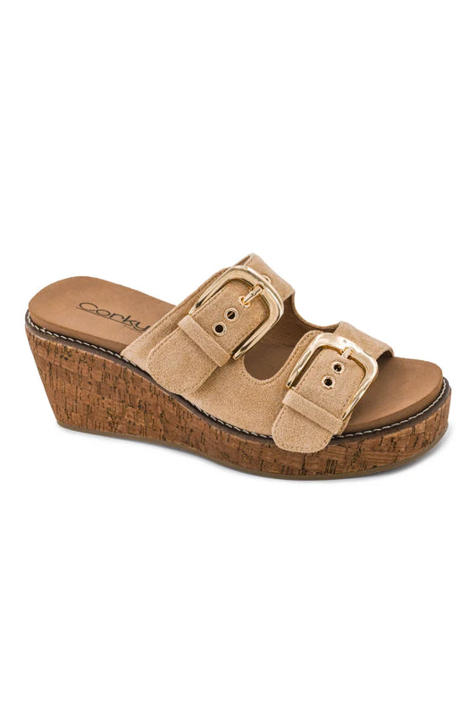 Corkys Double Dare Sand Faux Suede
