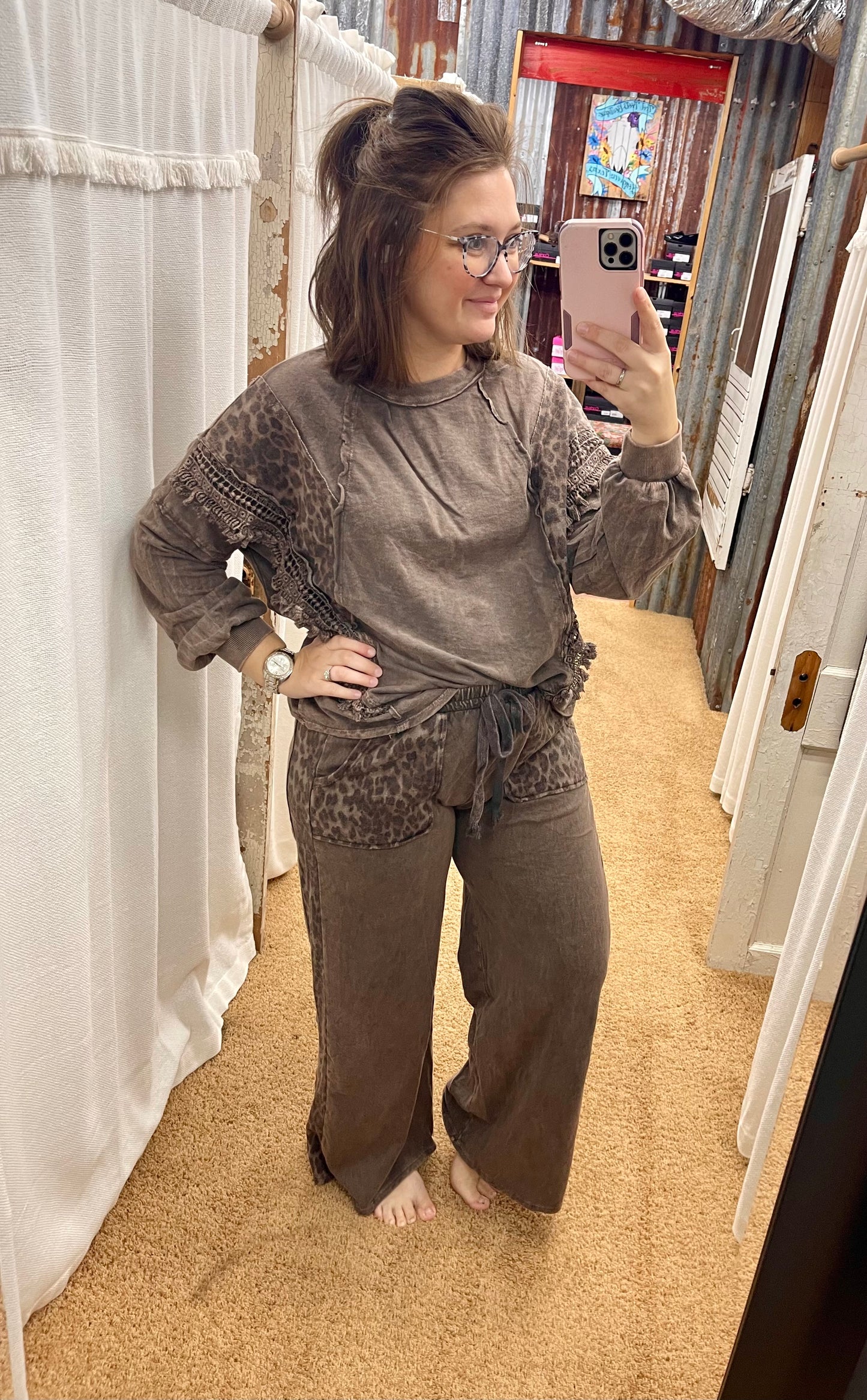 The Ash Oak Leopard Lounge Set