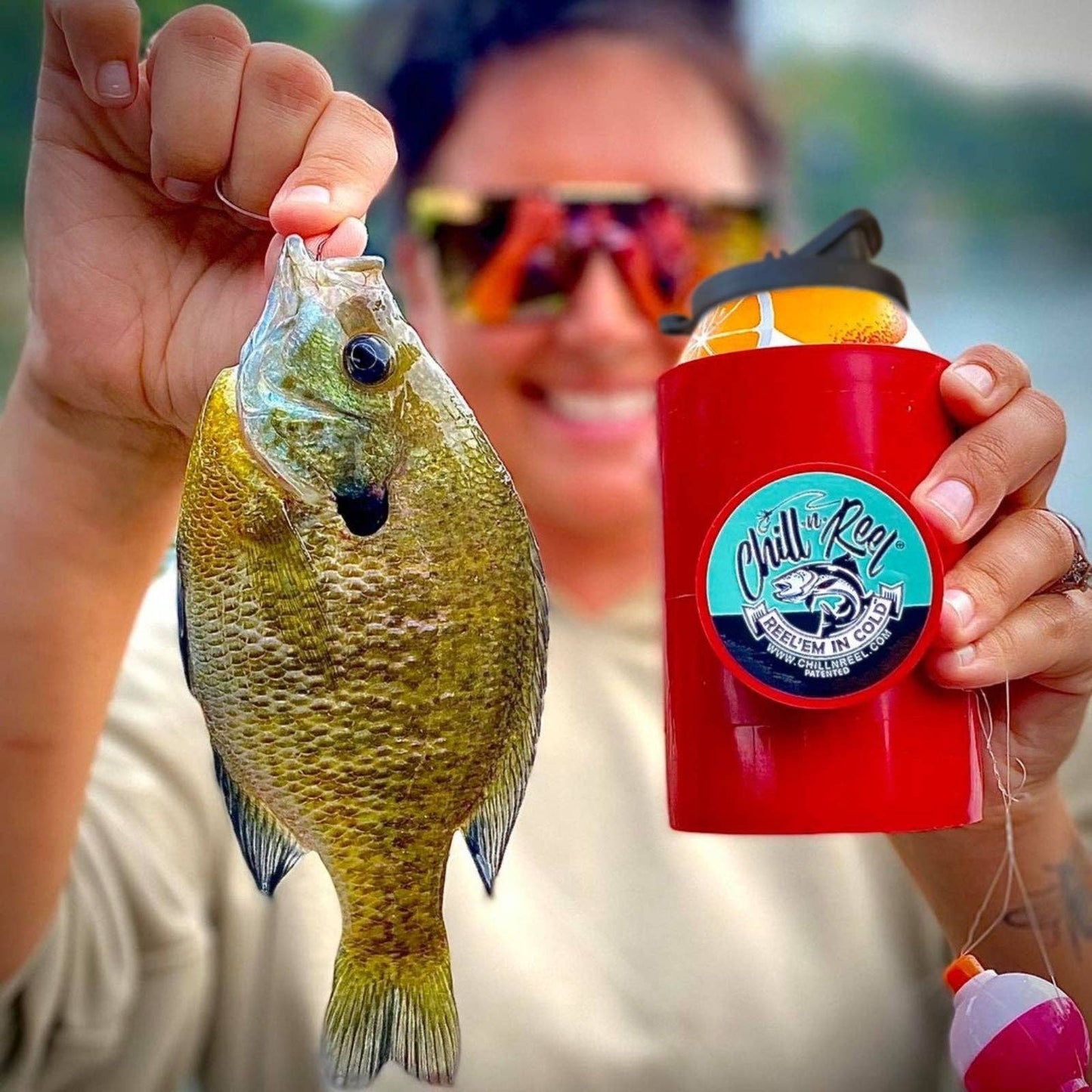 Original Chill-N-Reel: Blue / Spill Guard Included