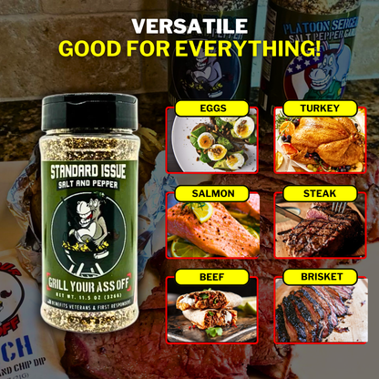 Standard Issue Salt & Pepper Seasoning - Spice Blend, BBQ: 11.5oz Bottle