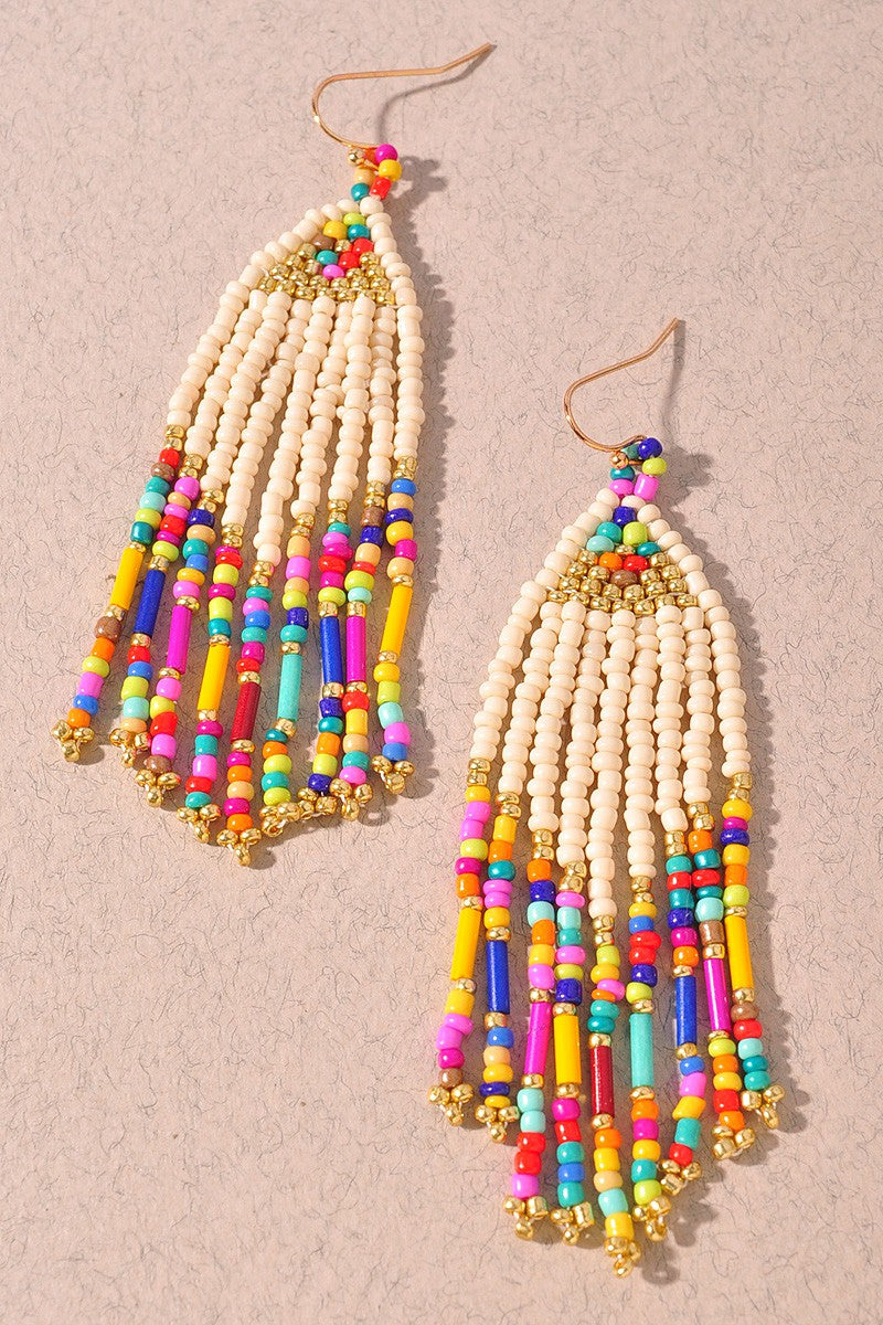 Multi Seed Bead Earrings