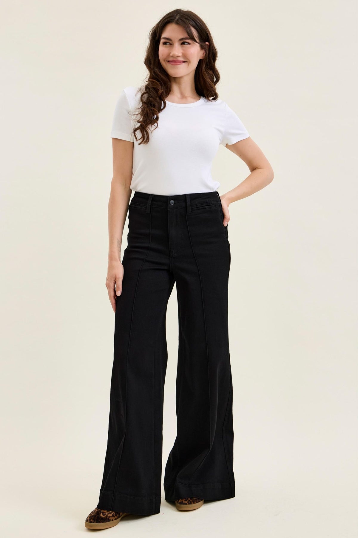 Judy Blue HW LIZA Black Palazzo Jeans 881243