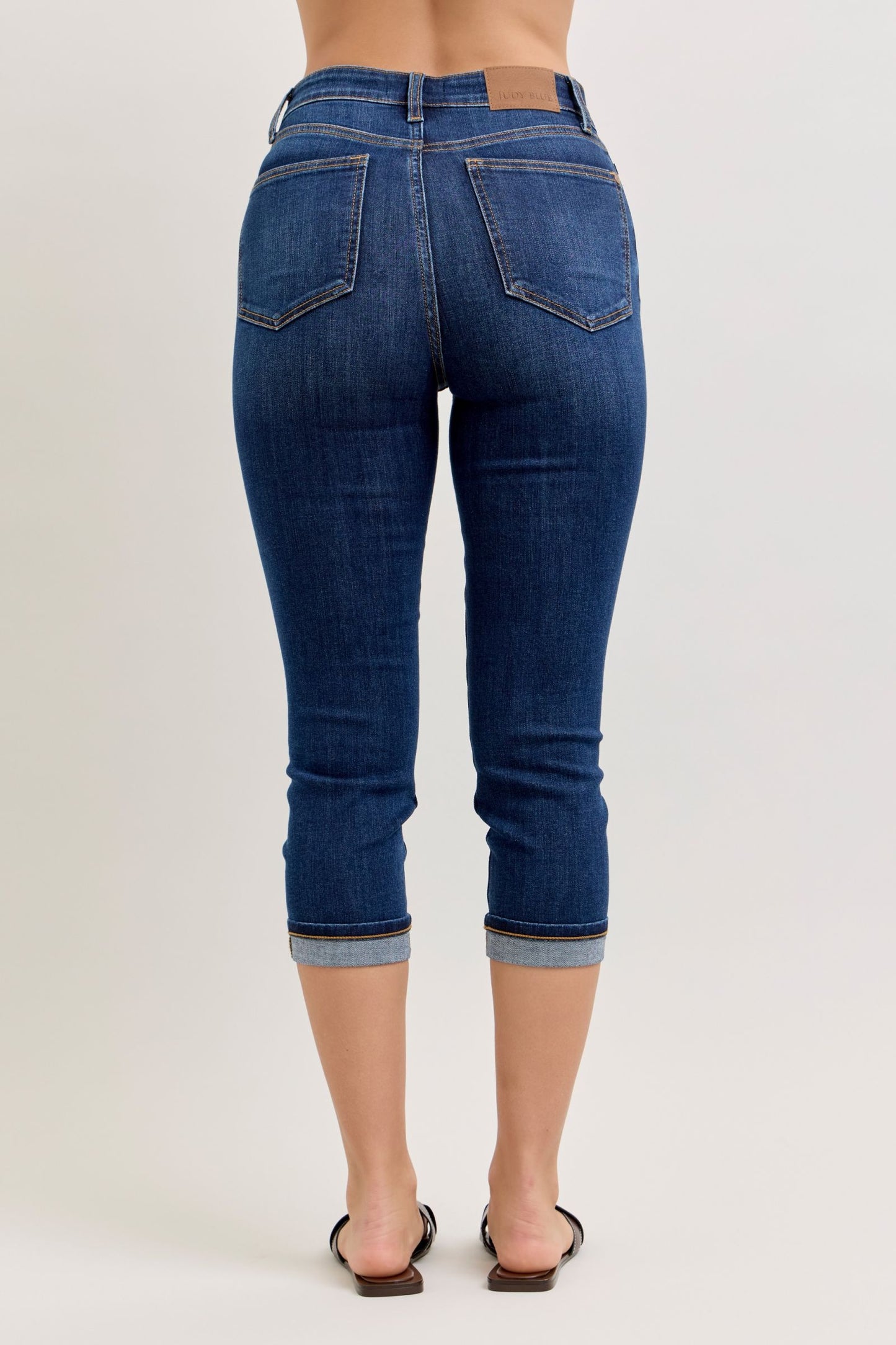 Judy Blue HW Capri w/ Single Cuff Jeans 72123