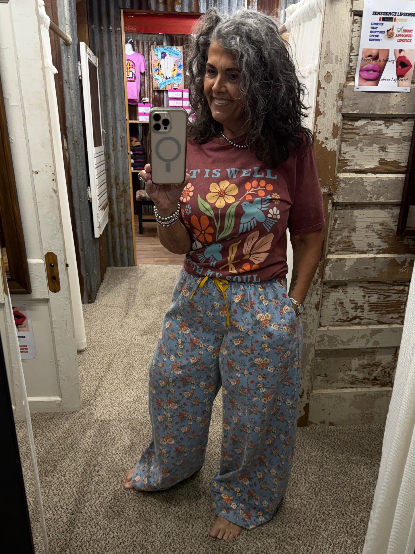 It Is Well With My Soul Graphic Top: Vintage Wine
