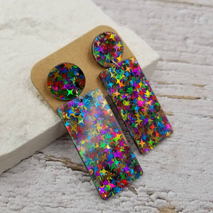 Confetti Rectangle Earrings