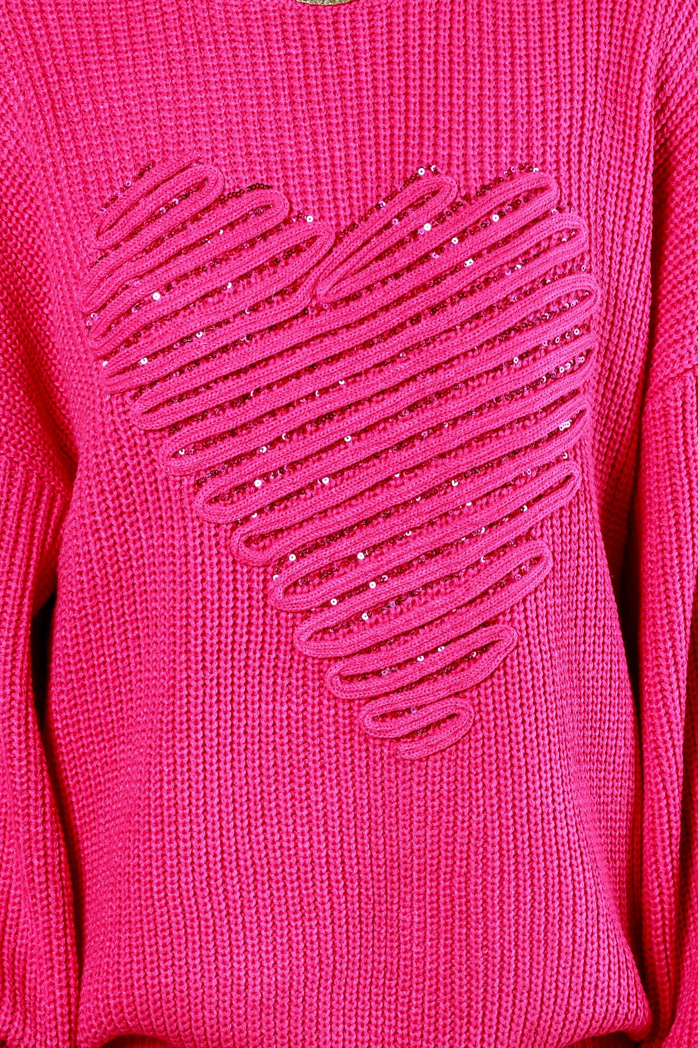 HEART TO HEART PINK SWEATER