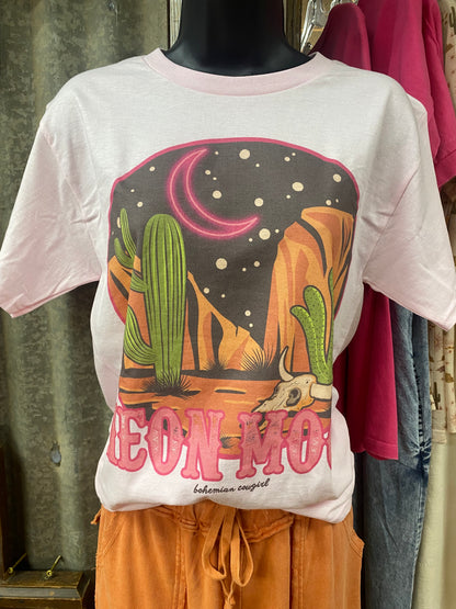 NEON MOON S/S PINK TEE