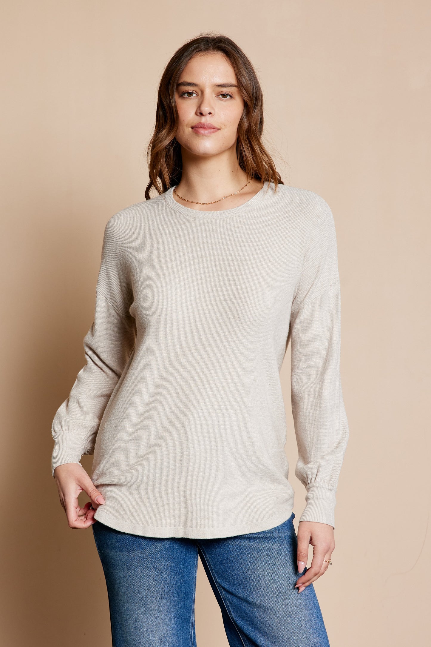 Thermal Soft Knit Pullover Sweater Top