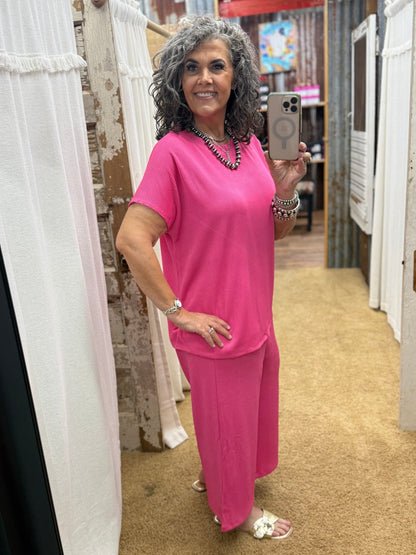 Pink Travel Palm Beach 2 pc Set