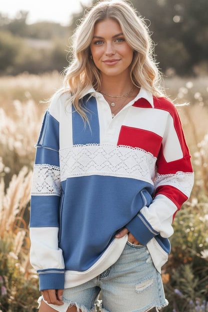 4TH OF JULY AMERICANA MULTI COLOR SWEATSHIRT
