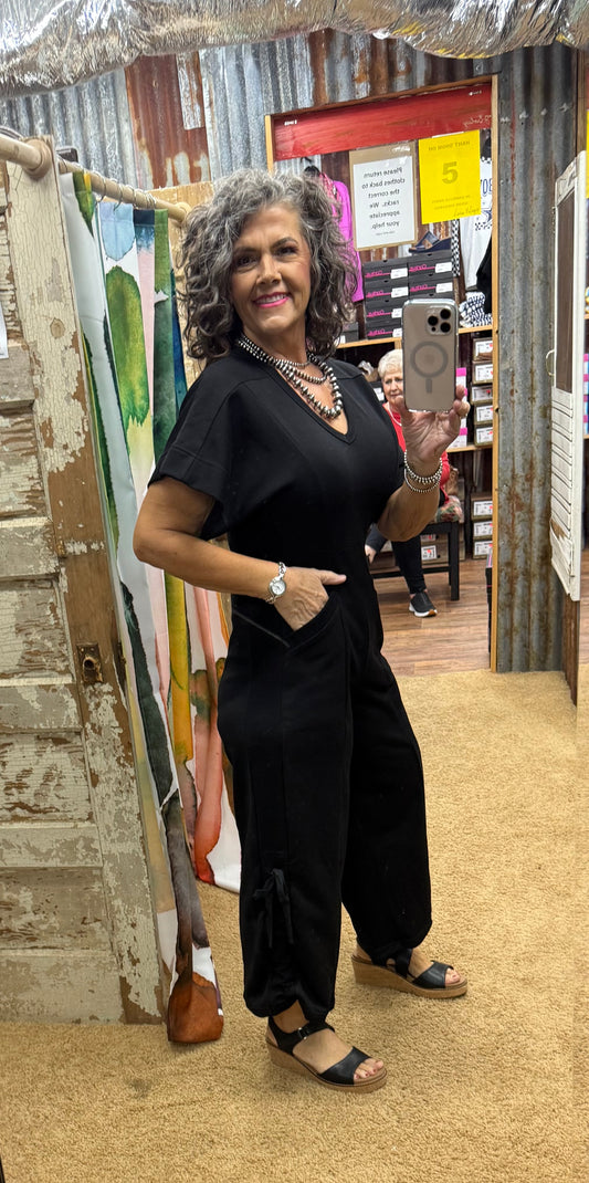 Black Playful Romper