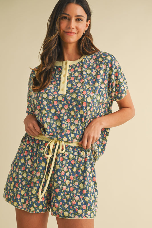 Denim Blue and Butter Lounge Set