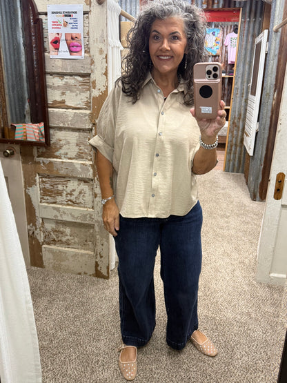Entro Khaki Dolman Sleeve Top