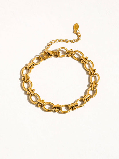 Dawson 18K Gold Non-Tarnish Braided Chain Bracelet: Yellow Gold