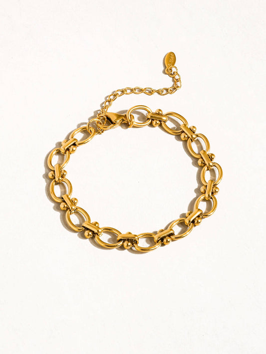 Dawson 18K Gold Non-Tarnish Braided Chain Bracelet: Yellow Gold