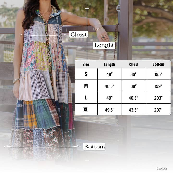 Boho Patchwork Sleeveless Maxi Duster With Hoodie
