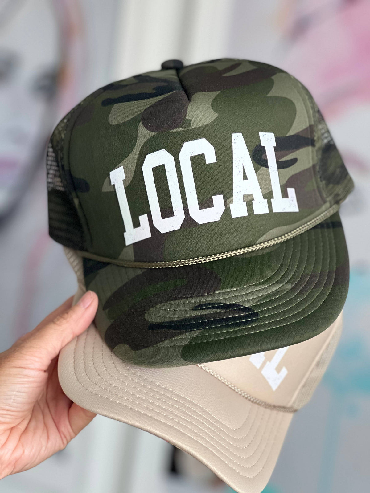 "Local" Graphic Trucker Hat - Camo
