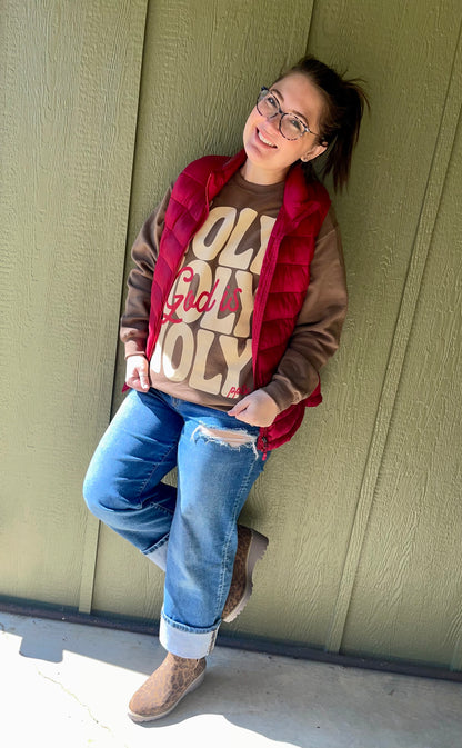 ❤️🤎God is Holy Sweatshirt🤎❤️