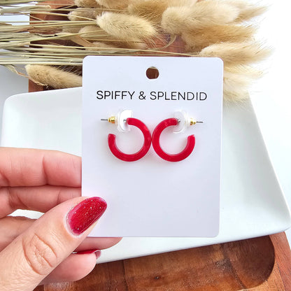 Micro Cam Mini Hoops - Scarlet