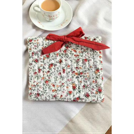 Emilia Red Floral Bible Cover