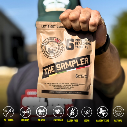 The Sampler - 6 Pack of Seasonings & Spices, Rubs, BBQ, Gift