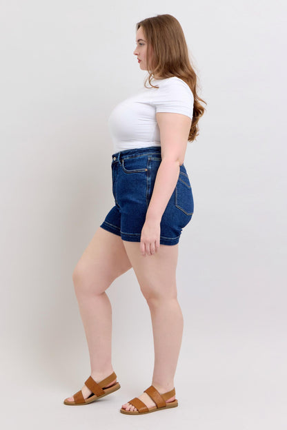 Judy Blue HW Tummy Control Shorts 150333