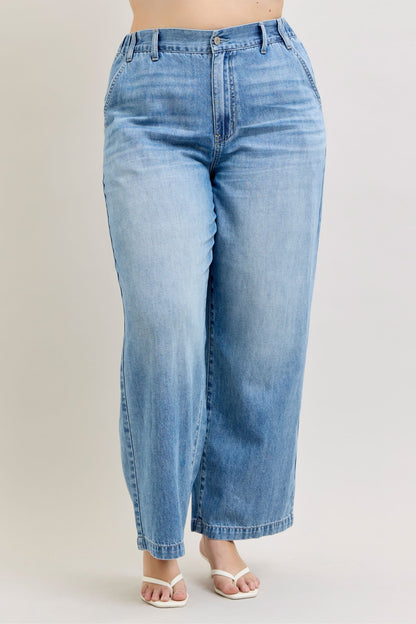 Judy Blue HW Featherweight Baggy Elasticated WB Jeans 881090