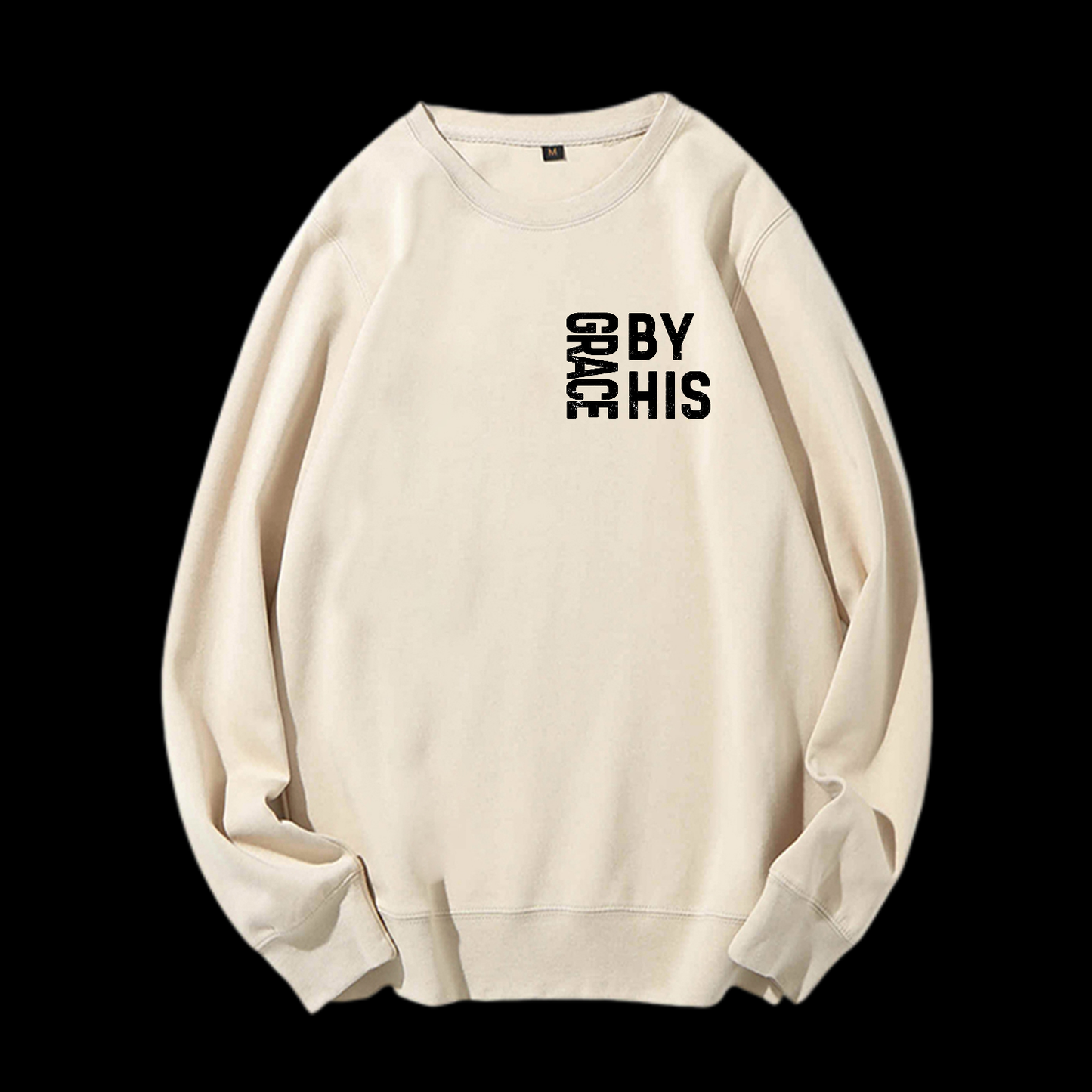 By His Grace Khaki Crewneck Sweatshirt