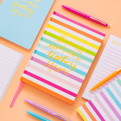 Rainbow Stripe Teacher Notebook