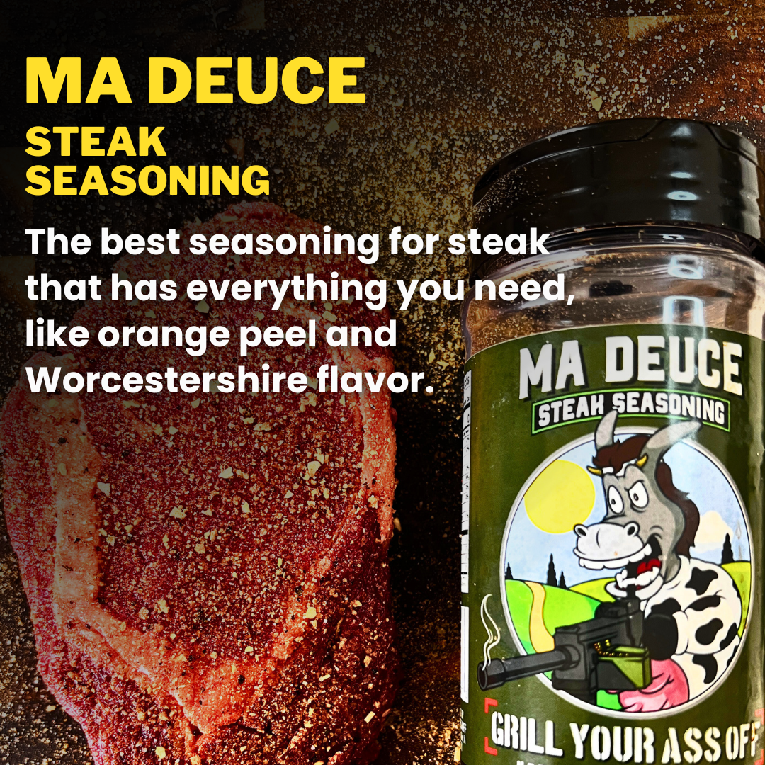 Ma Deuce Steak Seasoning™ - Beef, Meat, Kitchen, BBQ Rubs: Bottle