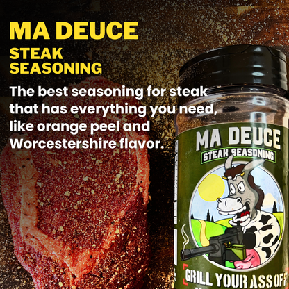 Ma Deuce Steak Seasoning™ - Beef, Meat, Kitchen, BBQ Rubs: Bottle
