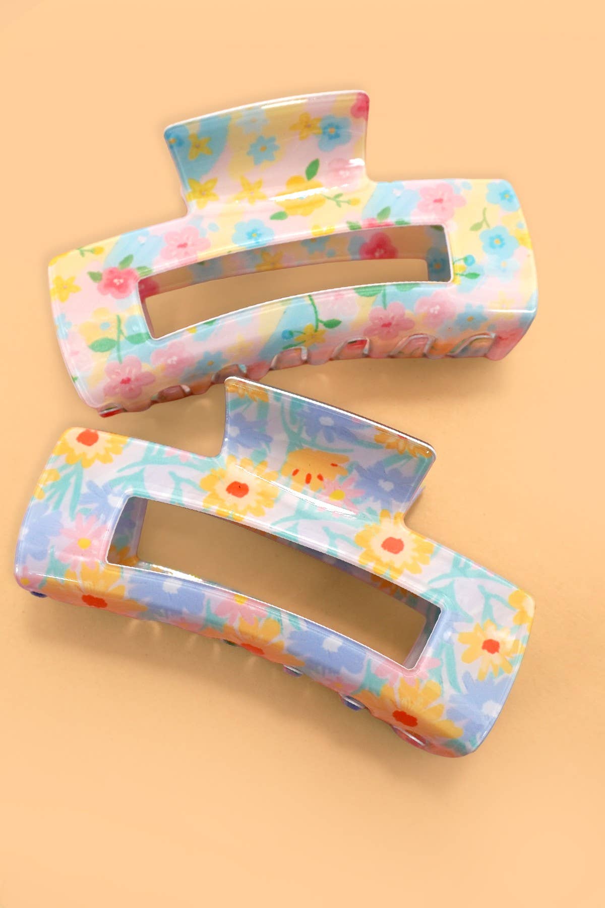 FLORAL HAIR CLAW CLIP | 40H1086: Pink