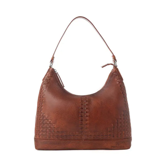 Myra Zidana Marlowe Dusk Veg Tanned Leather Bag in Western Wine