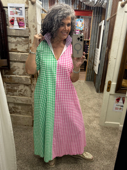 Adrienne AUDREY Seersucker Gingham Dress
