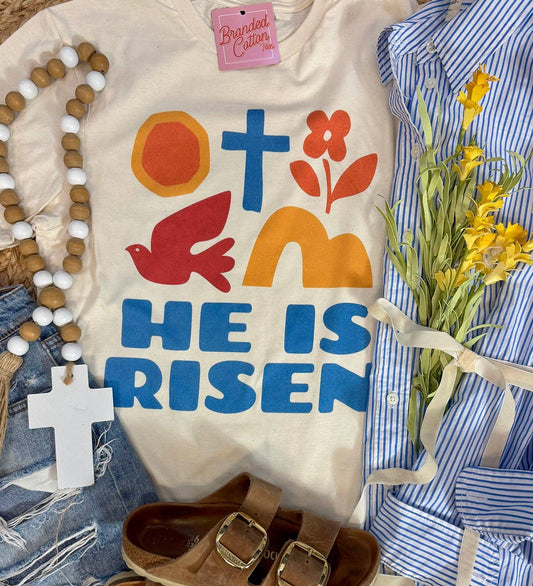 He Is Risen Christian Tee