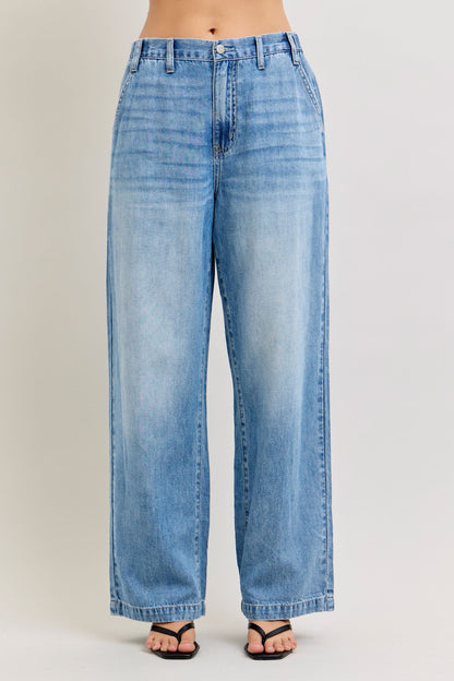 Judy Blue HW Featherweight Baggy Elasticated WB Jeans 881090