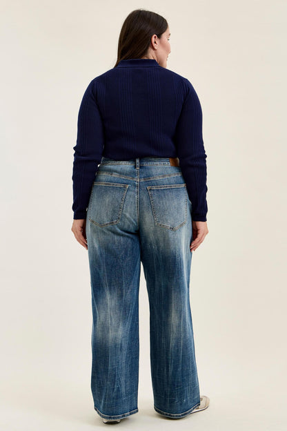 Judy Blue HW WILHELMINA Baggy MD Vintage Blast Jeans 881157