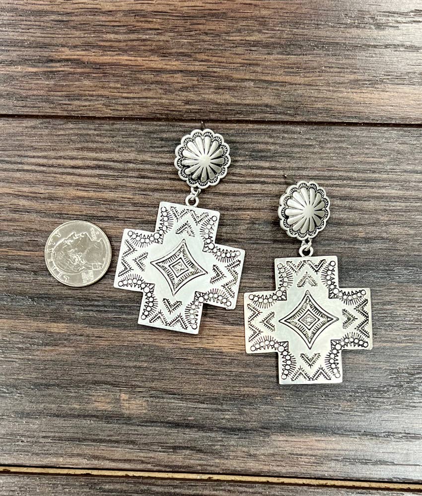 Aztec Post Earrings