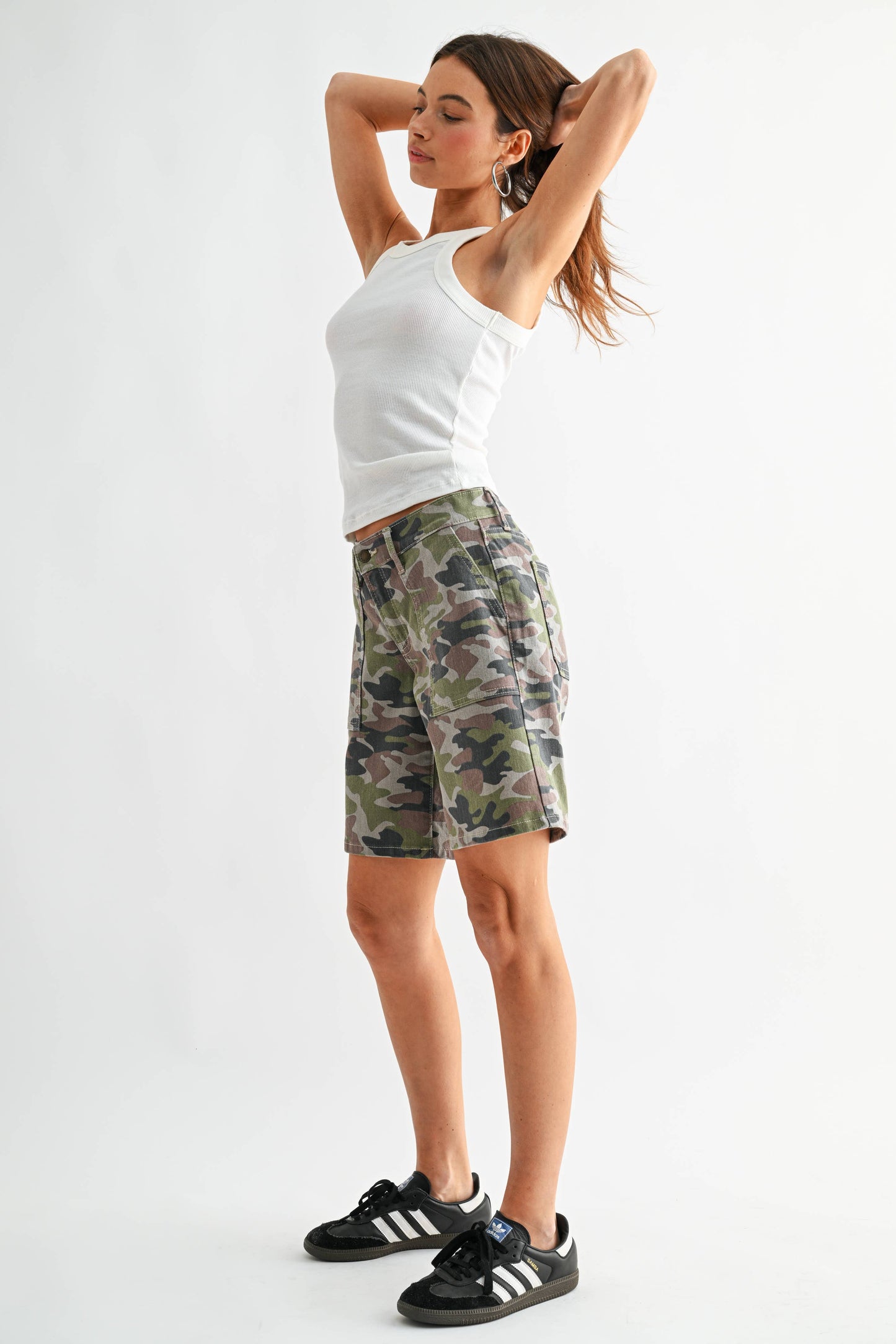 DESERT CAMO - Denim Baggy Jort