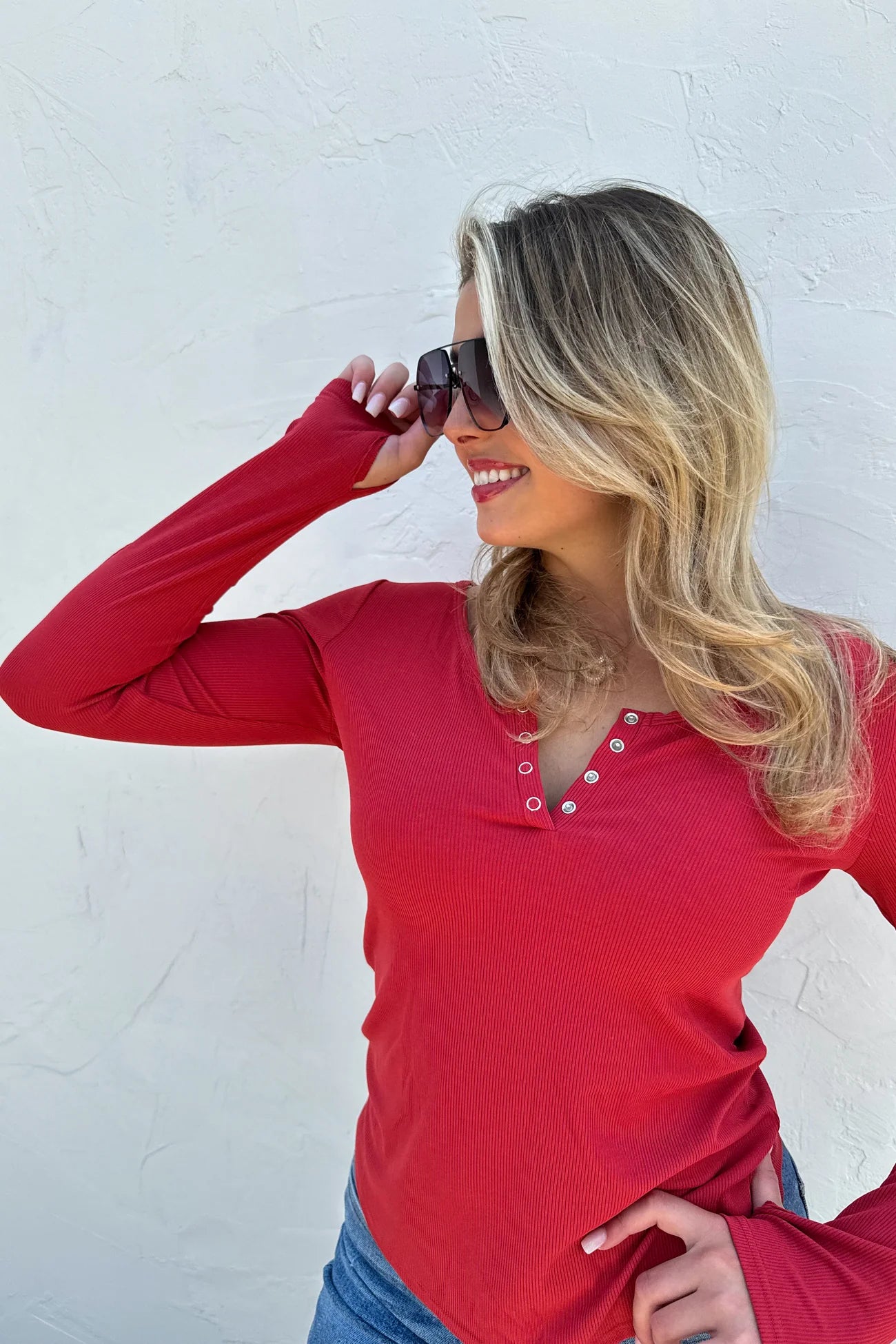 FALL BROOKLYN SNAP HENLEY TOPS in 3 colors