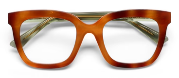 Fanfare Blonde Tortoise/Green Readers by Peepers