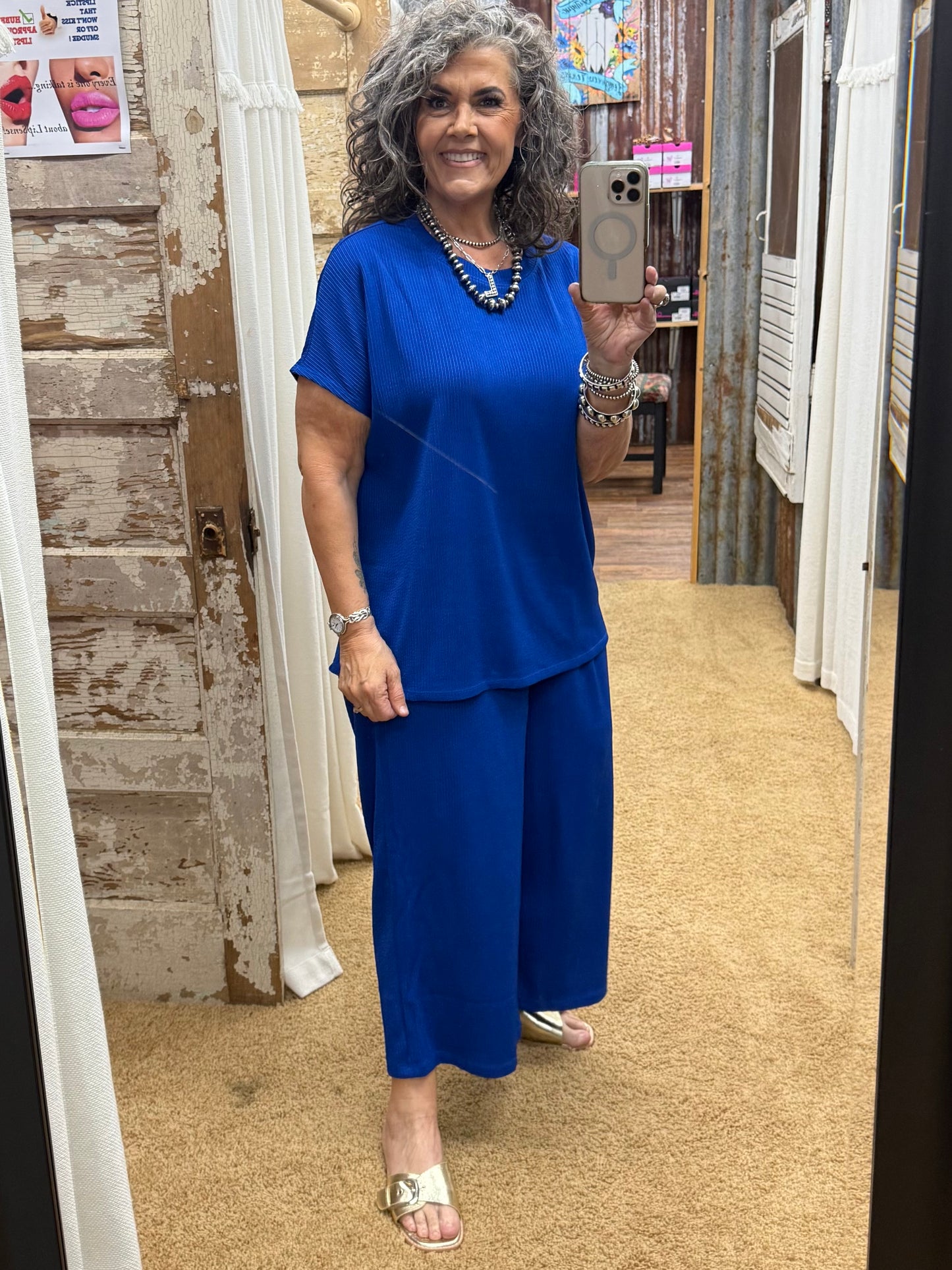 Royal Blue Travel Palm Beach 2 pc Set