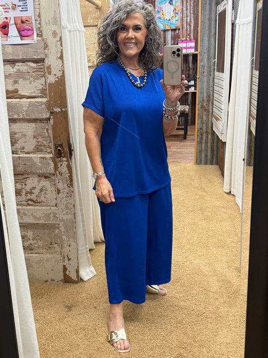 Royal Blue Travel Palm Beach 2 pc Set