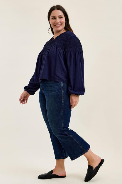 Judy Blue HW T.C. Amy Kick Flare DK Rustic Indigo Jeans 881170