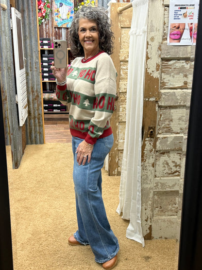 HoHoHo Pattern Christmas Sweater