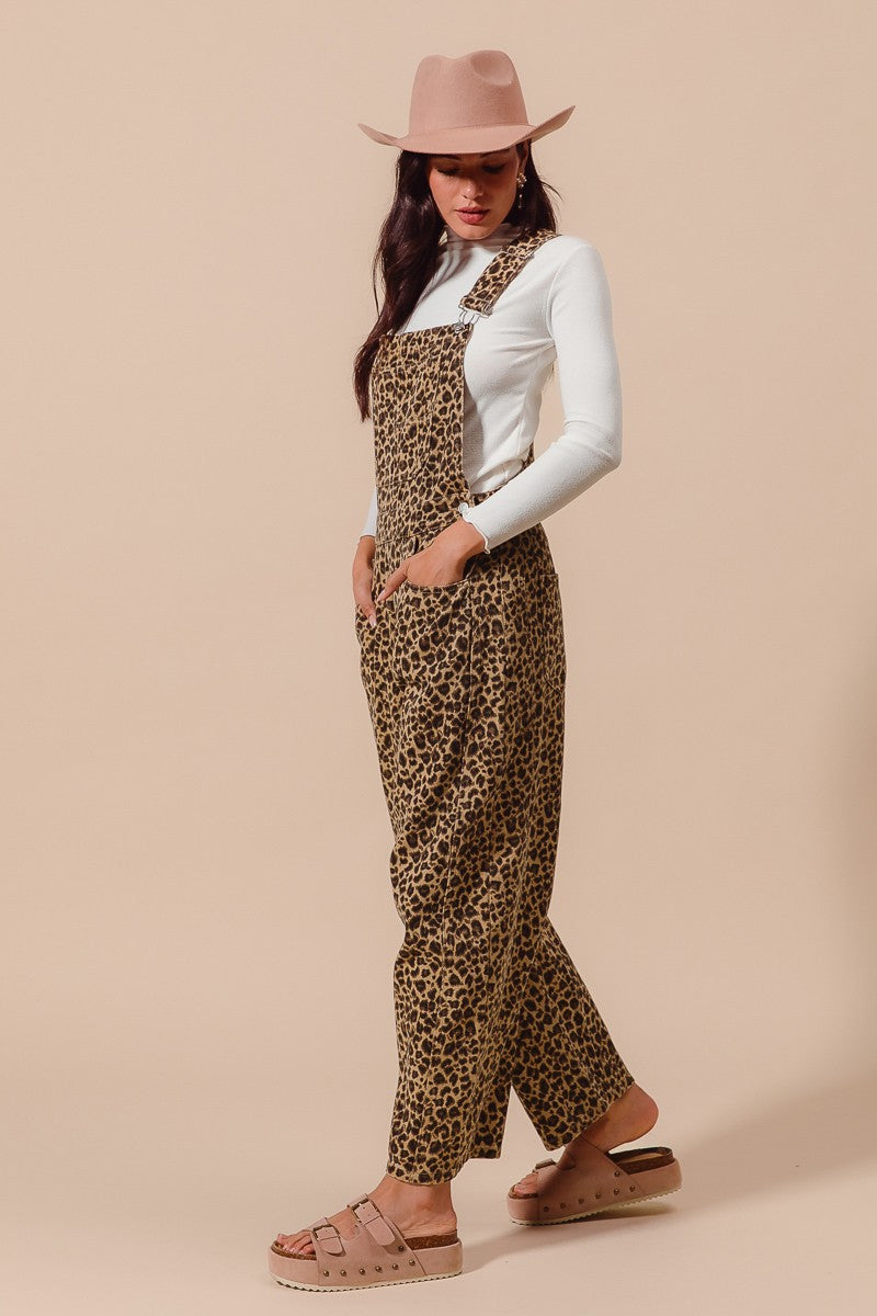 Leopard Barrel Overalls