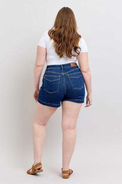 Judy Blue HW Tummy Control Shorts 150333