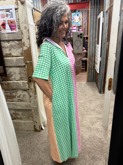 Adrienne AUDREY Seersucker Gingham Dress